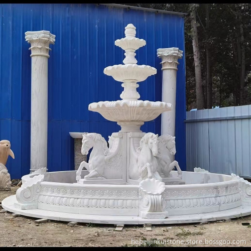 Hand Carved Marble Fountain for Garden Decoration